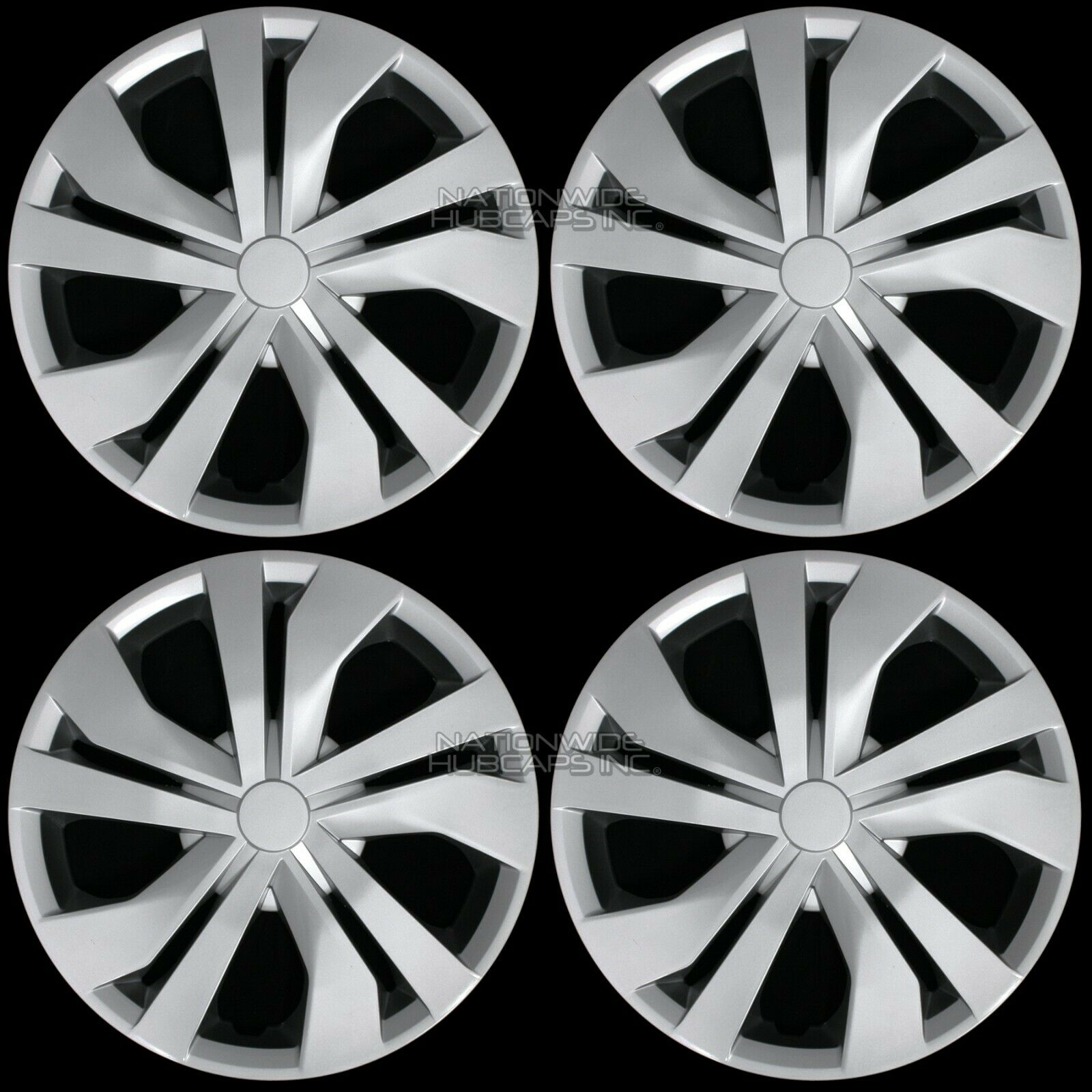 4 fits Nissan Versa 20072020 Silver 15″ Snap On Hub Caps Wheel Rim Full Covers Flidbe